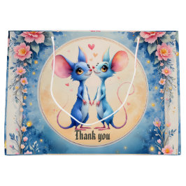 Bolsa De Regalo Grande Dos Corazones, Un Amor – Ratones de Boda.
