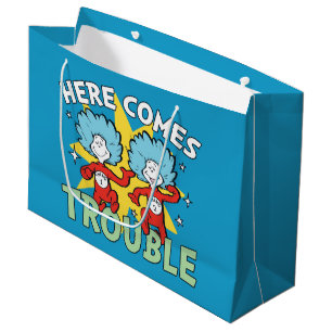 Bolsa De Regalo Grande Dr. Seuss Cosa Uno Cosa Dos Aquí Viene el Proble