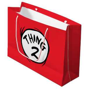 Bolsa De Regalo Grande Dr. Seuss Cosa Uno Cosa Dos personalizada