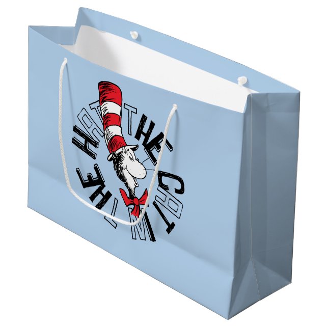 Bolsa De Regalo Grande Dr. Seuss | Gato en el arte redondo Gorra (Angulo Anverso)