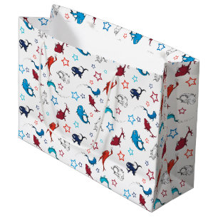 Bolsa De Regalo Grande Dr. Seuss Un pez dos peces patrón de estrella