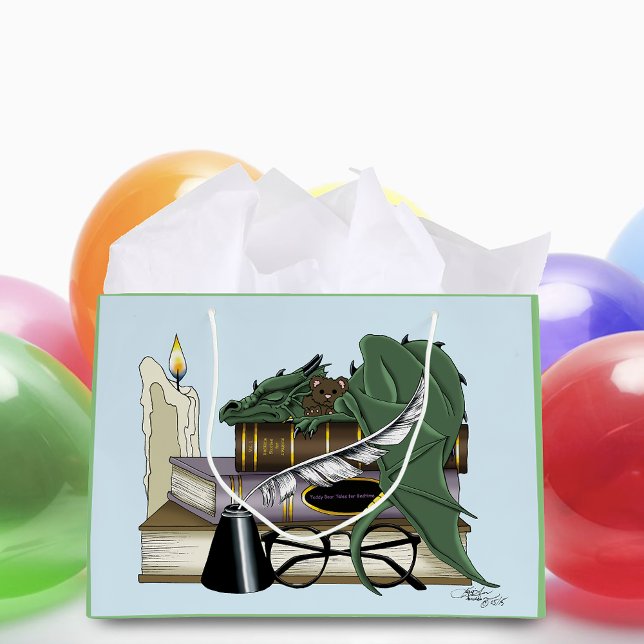 Bolsa De Regalo Grande Dragon Green Sleeping Bots (Subido por el creador)