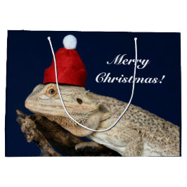 Bolsa De Regalo Grande Dragon Lizard - Santa Hat