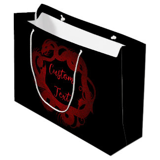 Bolsa De Regalo Grande Dragón Rojo Personalizado