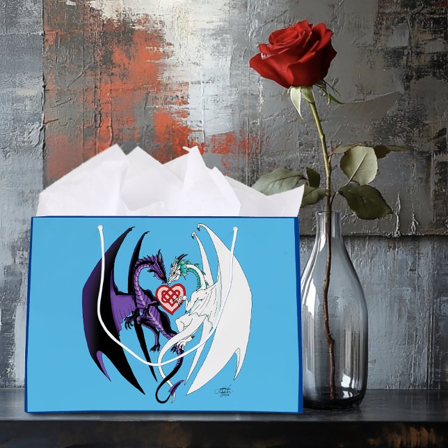 Bolsa De Regalo Grande Dragones Amor Corazón Azul (Subido por el creador)