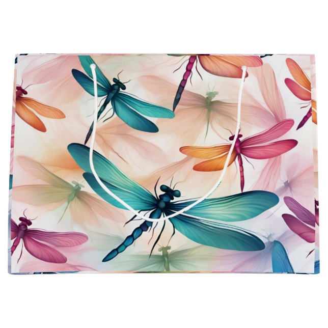 Bolsa De Regalo Grande Dragonfly Dance Print Cut Sew Bag (Anverso)