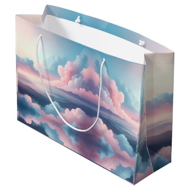 Bolsa De Regalo Grande Dreamy Cloudscape — Pastel Sky Fantasy Art (Angulo reverso)