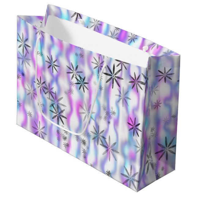 Bolsa De Regalo Grande Dreamy Starburst Waves Pattern (Angulo Anverso)