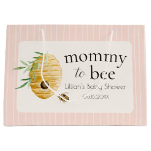 Bolsa De Regalo Grande Ducha de Bebé Niña Abejorro Rosa Mamá Abeja