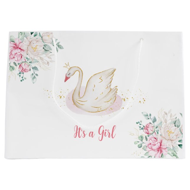 Bolsa De Regalo Grande Ducha de Bebé Princesa Cisne (Anverso)
