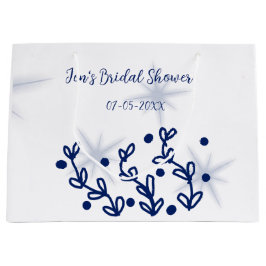 Bolsa De Regalo Grande ducha de novia de lujo real estrellas azules 