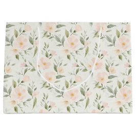 Bolsa De Regalo Grande Ducha Nupcial Floral de Melocotón