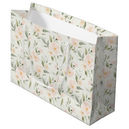 Bolsa De Regalo Grande Ducha Nupcial Floral de Melocotón
