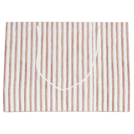 Bolsa De Regalo Grande Duche de Novia de Rayas Rosadas y Blancas