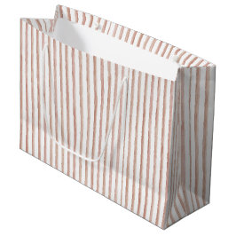 Bolsa De Regalo Grande Duche de Novia de Rayas Rosadas y Blancas
