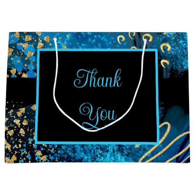 Bolsa De Regalo Grande Dulce de tinta azul de alcohol 16 (Anverso)