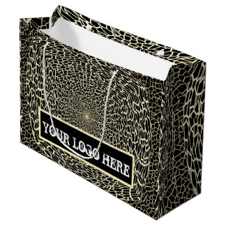 BOLSA DE REGALO GRANDE DULCE DORADO Y NEGRO