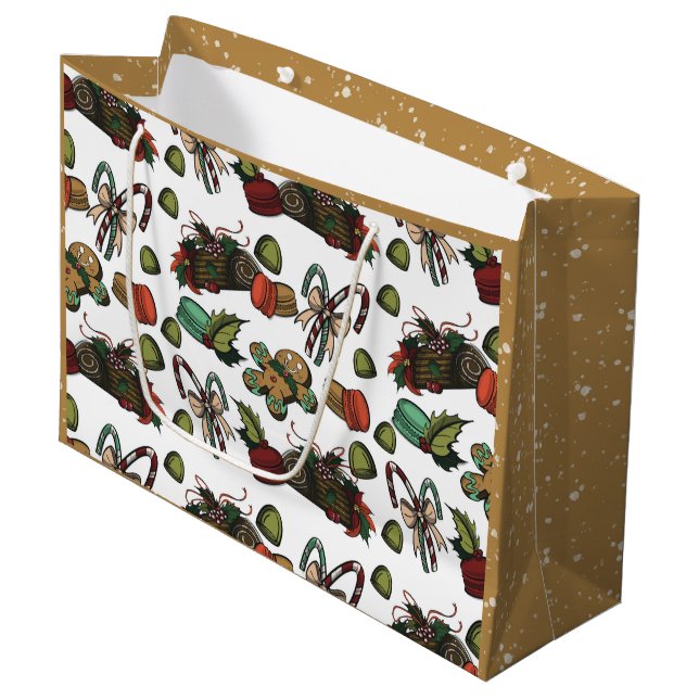 Bolsa De Regalo Grande Dulces Navideños (Angulo Anverso)