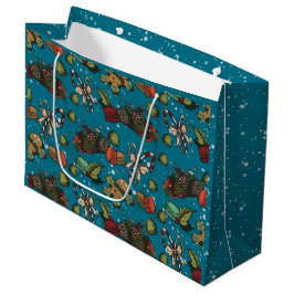 Bolsa De Regalo Grande Dulces Navideños- Hielo (Color)