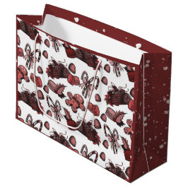 Bolsa De Regalo Grande Dulces Navideños- Menta (Sólido)