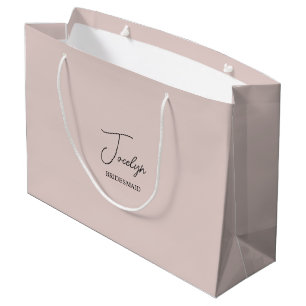 Bolsa De Regalo Grande Dusty Pink Personalized Wedding Party Name Gift