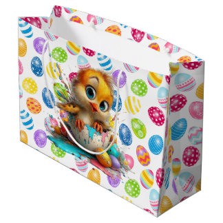 Bolsa De Regalo Grande Easter Chick Egg Artist 