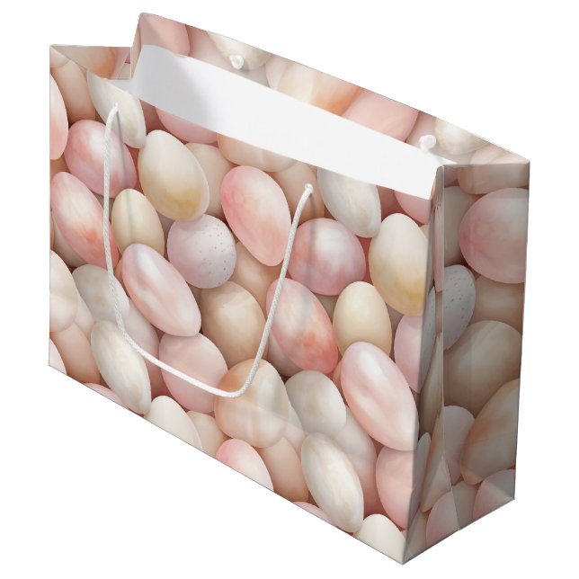 Bolsa De Regalo Grande Easter Peach Pink Eggs   (Angulo Anverso)