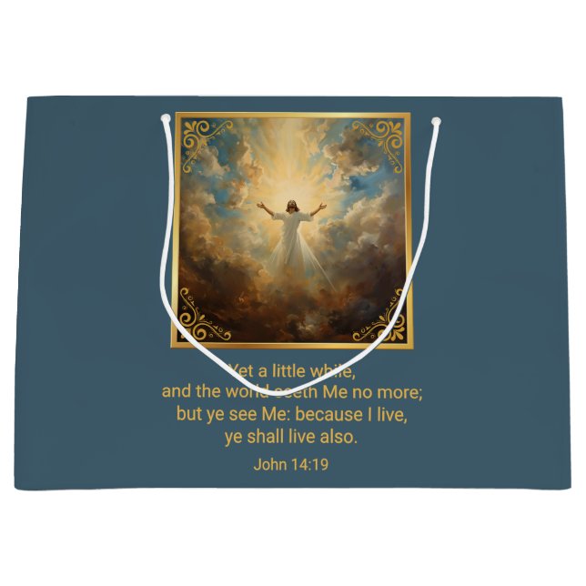 Bolsa De Regalo Grande Easter Resurrection Religious  (Anverso)