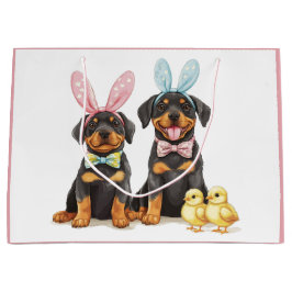 Bolsa De Regalo Grande Easter Rottweiler Dogs Bunny Ears
