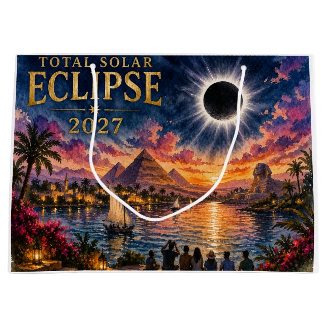 Bolsa De Regalo Grande Eclipse Total Solar 2027 Egipto (Anverso)
