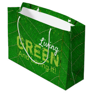 Bolsa De Regalo Grande Eco Friendly Living Green