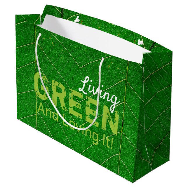 Bolsa De Regalo Grande Eco Friendly Living Green (Angulo reverso)