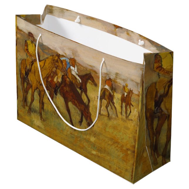 Bolsa De Regalo Grande Edgar Degas antes de la carrera (Angulo reverso)