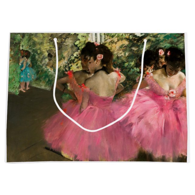 Bolsa De Regalo Grande Edgar Degas - Bailarinas de rosa (Anverso)