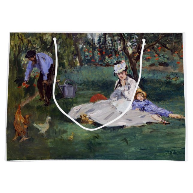 Bolsa De Regalo Grande Edouard Manet - La familia Monet en su jardín (Anverso)