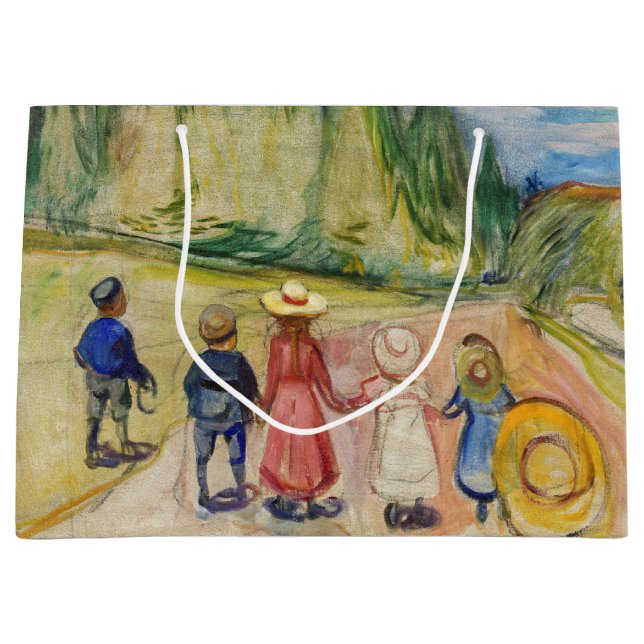 Bolsa De Regalo Grande Edvard Munch - El bosque de cuento de hadas (Anverso)