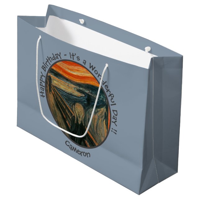 Bolsa De Regalo Grande Edvard Munch La Colección Elementos De La Fiesta D (Angulo Anverso)