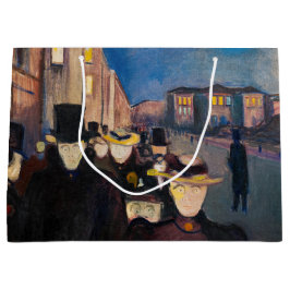 Bolsa De Regalo Grande Edvard Munch - Por la noche en la calle Karl Johan