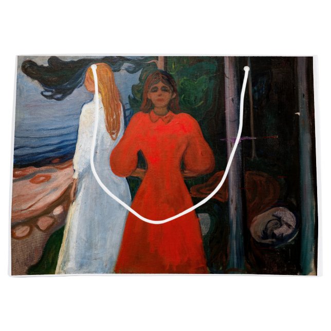 Bolsa De Regalo Grande Edvard Munch - Rojo y Blanco (Anverso)