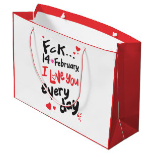 Bolsa De Regalo Grande El 14 de febrero, te amo todos los días