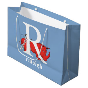 Bolsa De Regalo Grande El ABC de Dr. Seuss: Letra R - Blanco   Agrega tu 