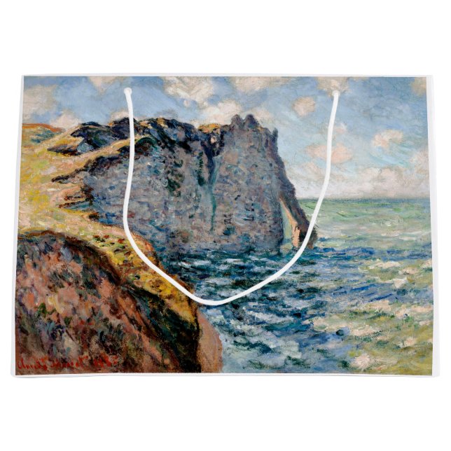 Bolsa De Regalo Grande El acantilado de Aval, Monet (Anverso)