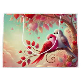 Bolsa De Regalo Grande El amor está en el aire Aves dulces