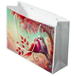 Bolsa De Regalo Grande El amor está en el aire Aves dulces