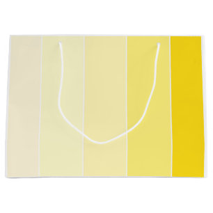 Bolsa De Regalo Grande El blanco amarillo moderno raya la plantilla