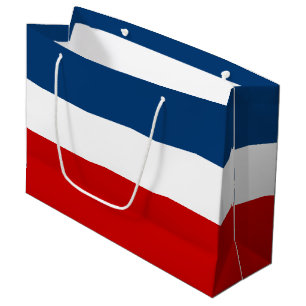 Bolsa De Regalo Grande El bolso blanco y azul rojo del regalo - grande,