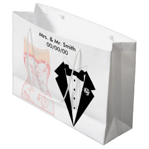 Bolsa De Regalo Grande El bolso del regalo de boda, boda le agradece