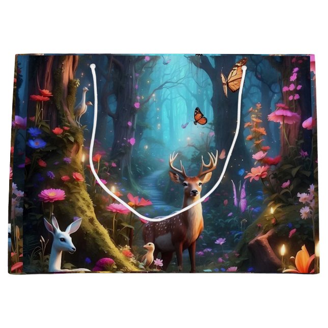 Bolsa De Regalo Grande El bosque encantado, un oasis místico (Anverso)
