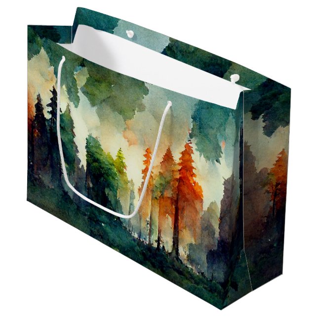 Bolsa De Regalo Grande El bosque (naturaleza) (Angulo Anverso)