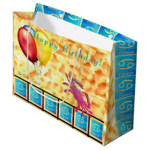 Bolsa De Regalo Grande El cangrejo (21 de junio - 22 de julio) Cumpleaños